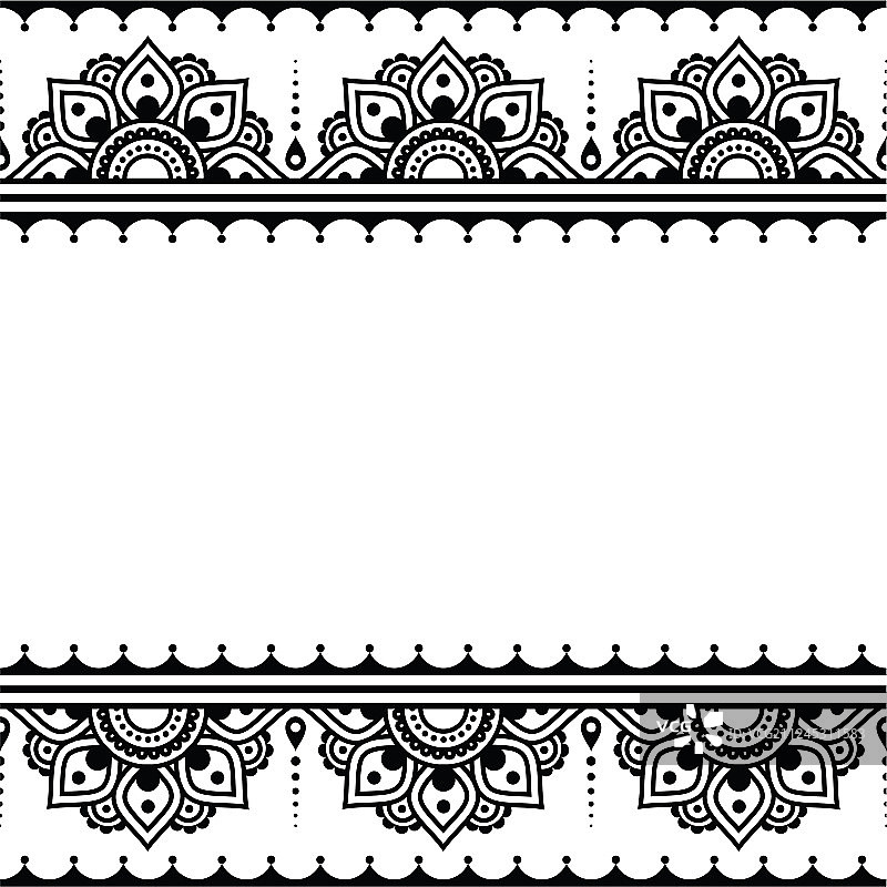 曼海蒂印度海娜纹身设计 - 贺卡图片素材