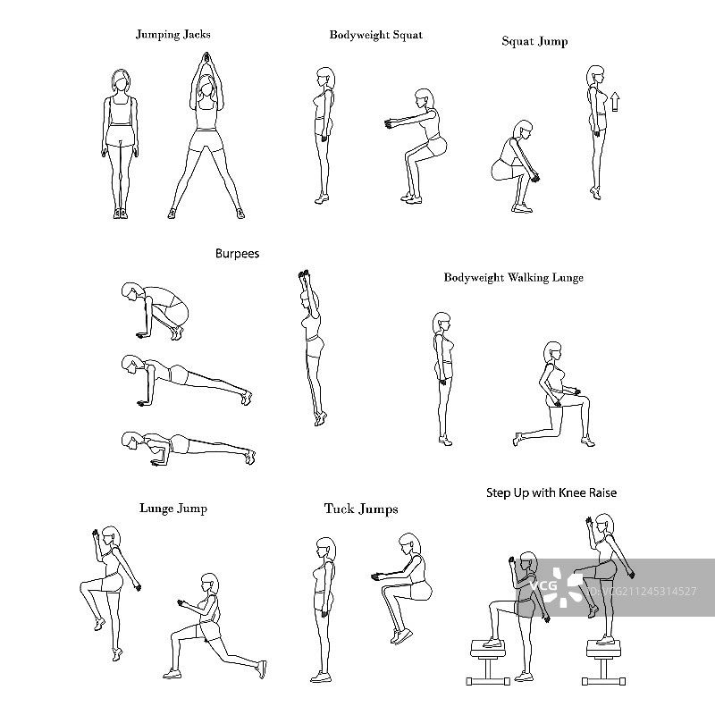 燃脂锻炼运动图片素材