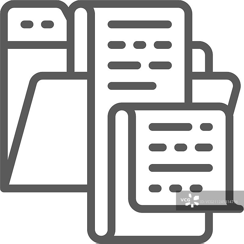 带有文档文件列表的打开文件夹图片素材