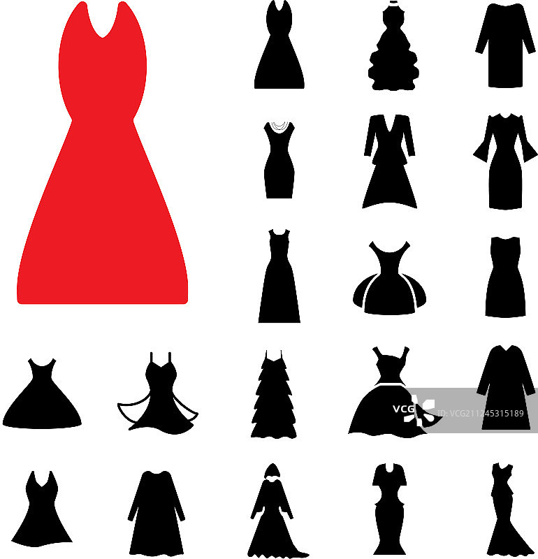 孤立的连衣裙图标或礼服符号图片素材