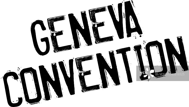 日内瓦公约橡胶印章图片素材