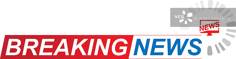 白色背景上的突发新闻模板标题图片素材