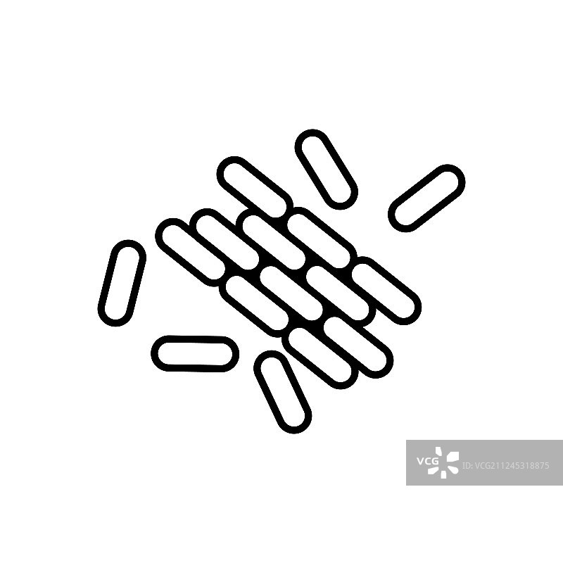 细线风细菌和微生物图标图片素材