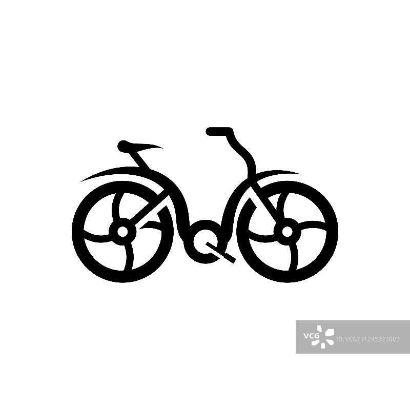 扁平风格自行车图标图片素材