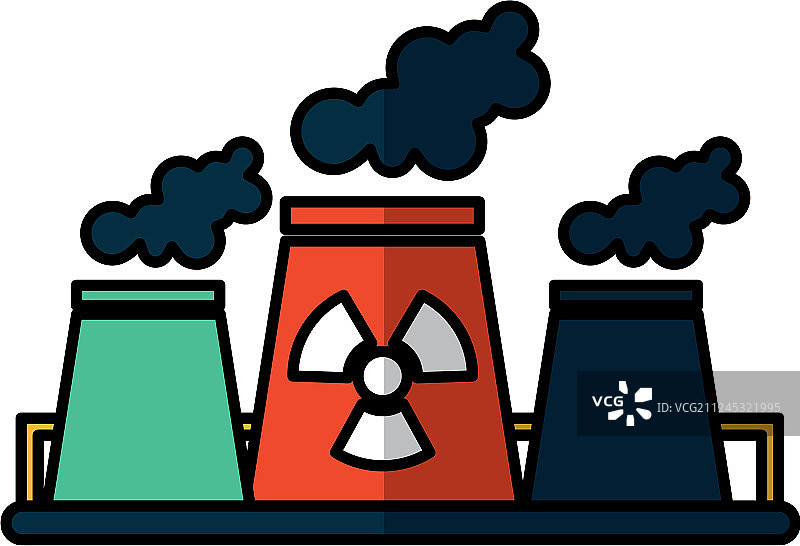 核电站烟囱图标图片素材