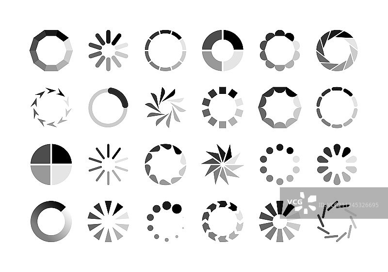 圆形加载等待旋转预加载器图片素材