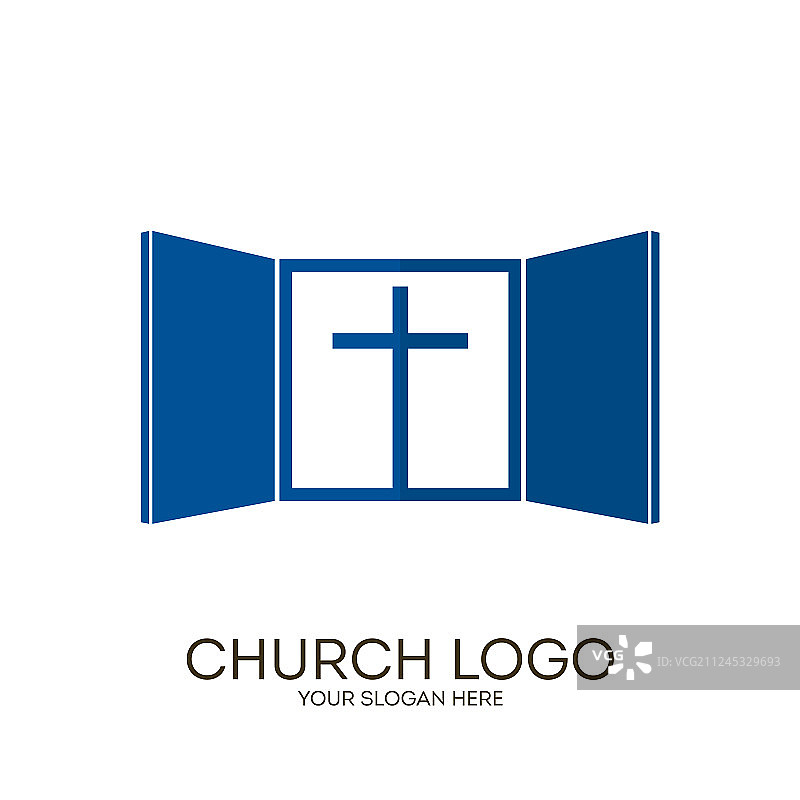 教堂标志和基督教符号图片素材