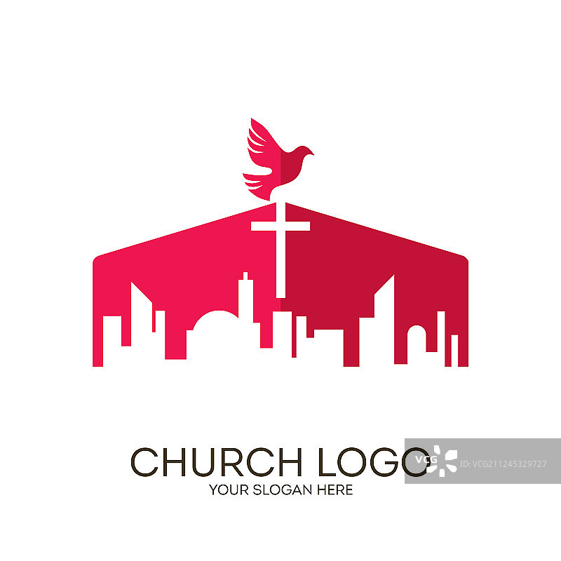 教堂标志和基督教符号图片素材