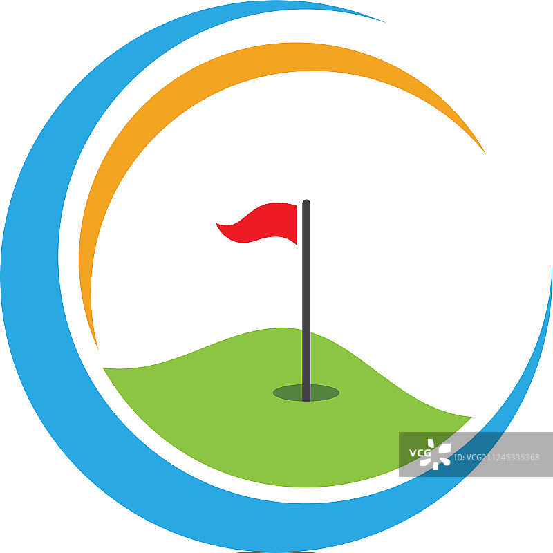 高尔夫Logo图标设计模板图片素材