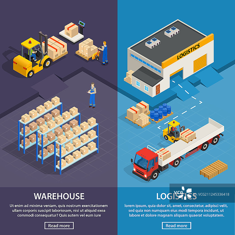 物流仓储竖版banner图片素材