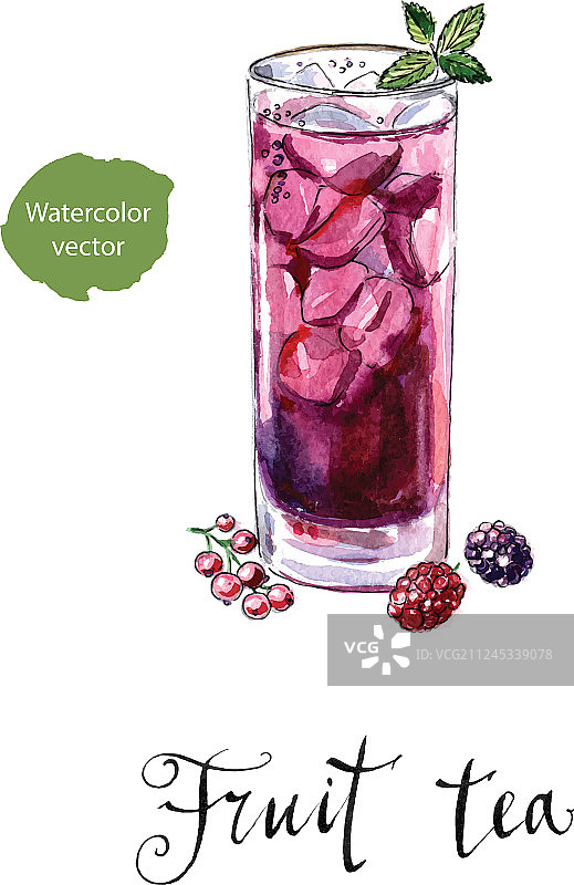 薄荷水果茶图片素材