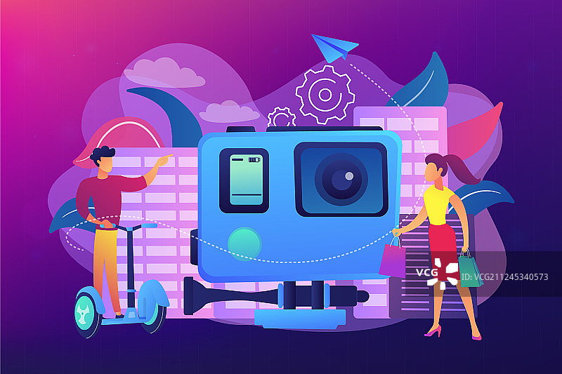 城市赛格威之旅概念图片素材