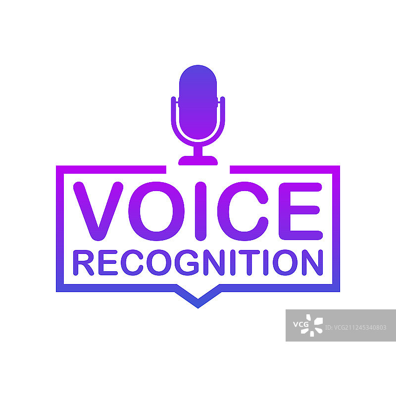 语音识别徽章图标印章标志图片素材