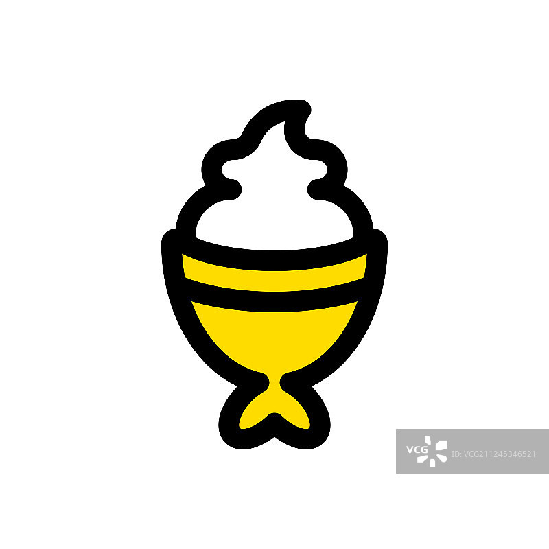 鱼形冰淇淋甜点图标图片素材