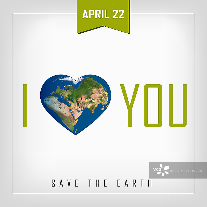 地球日心形地球贺卡图片素材