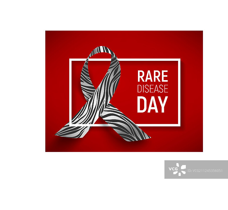 罕见病日标志图片素材