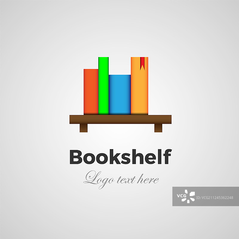 书架Logo概念图片素材