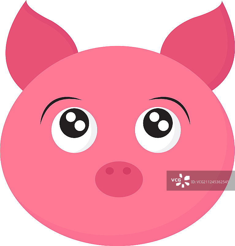 卡通猪脸剪贴画图片素材