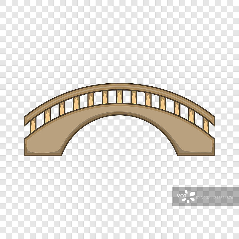 卡通风格的圆形桥梁图标图片素材