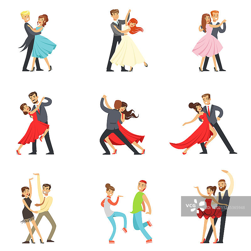 专业舞蹈演员情侣跳探戈华尔兹图片素材