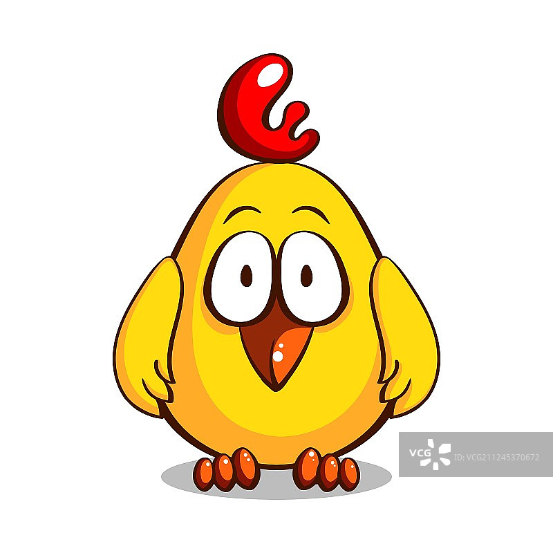 白色背景上的小鸡图片素材