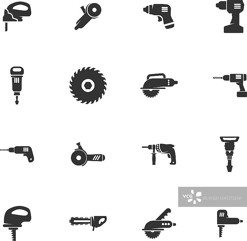电动工具图标集图片素材