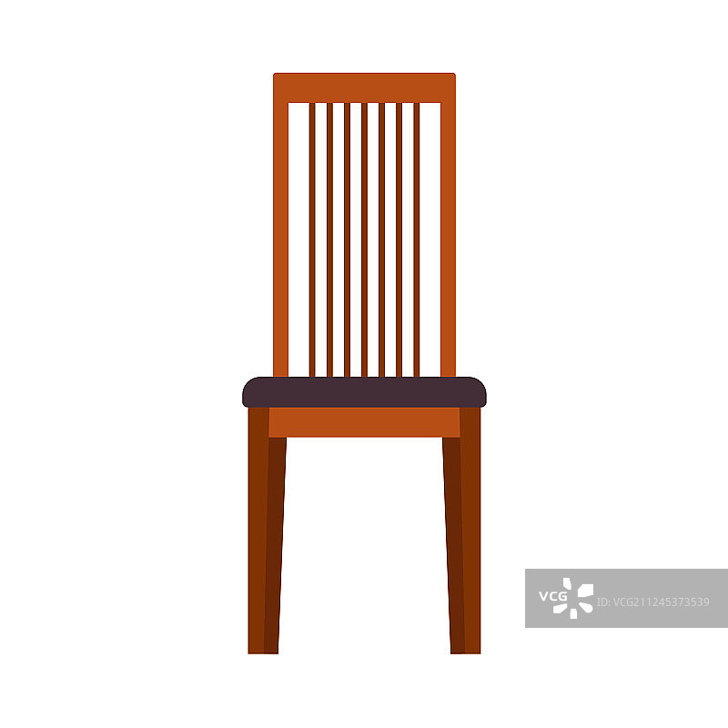 椅子正面视图图标：独立白色家具图片素材