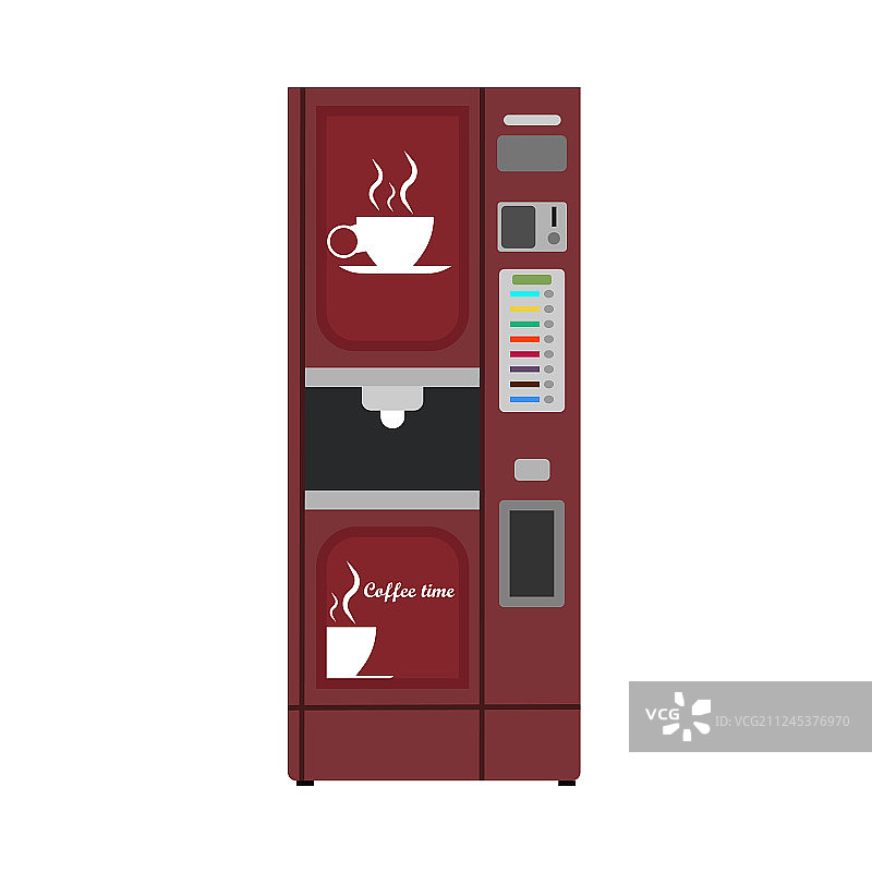 咖啡自动售货机图标，商务饮品购买图片素材