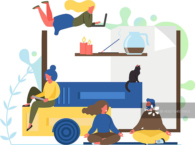 扁平风格放松概念设计图片素材