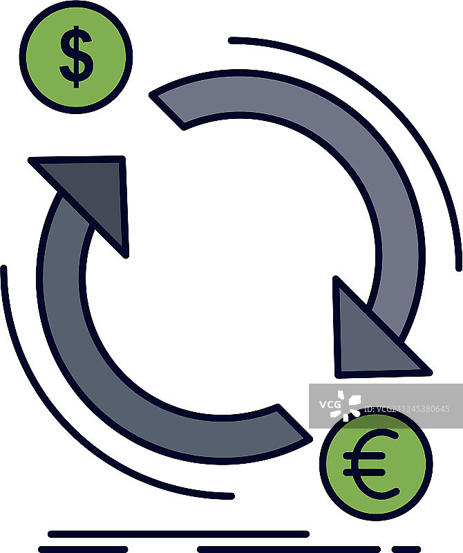 货币兑换金融扁平风格图片素材