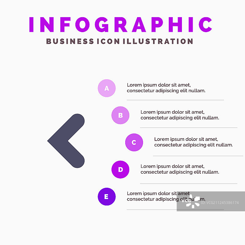 箭头后退向左实心图标信息图图片素材