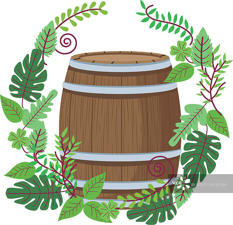 葡萄酒木桶图片素材