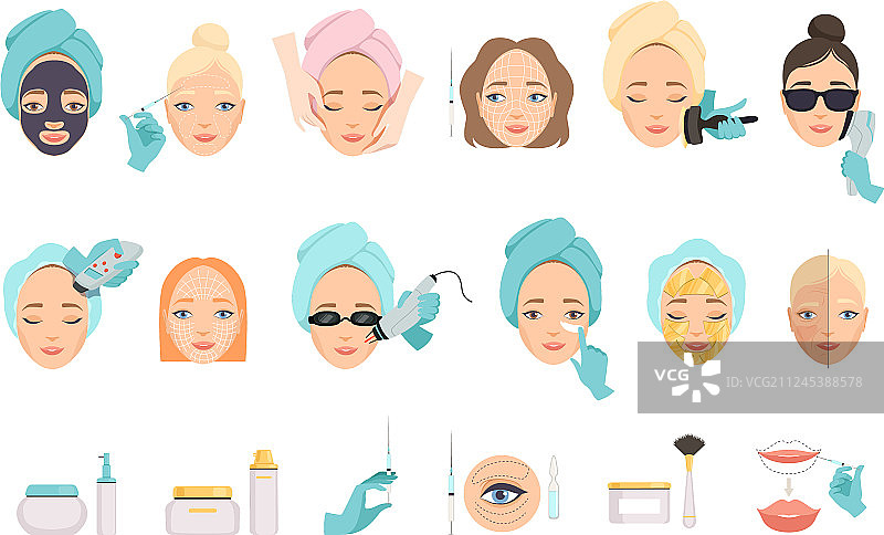 面部年轻化手术类型图片素材