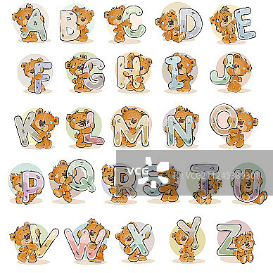 英文字母组合图片素材