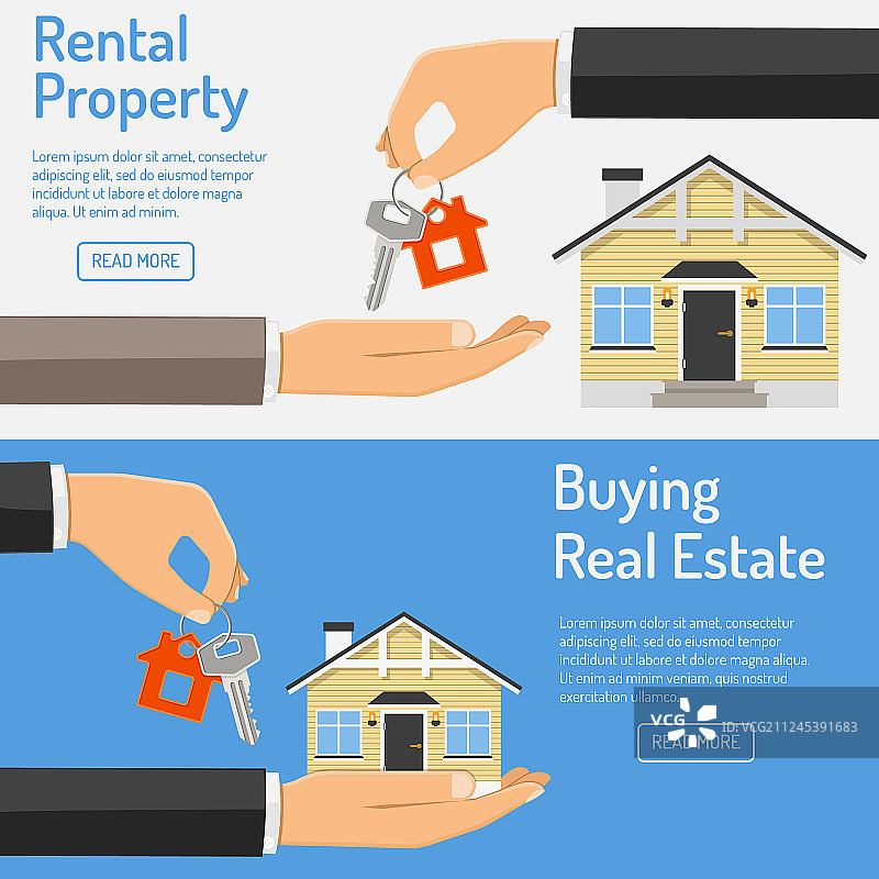 房地产购买和租赁banner图片素材
