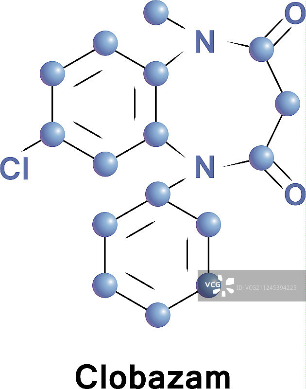 氯巴占苯二氮卓类抗惊厥药图片素材