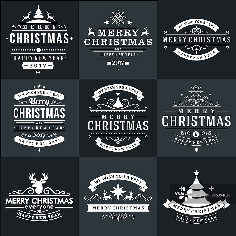 圣诞快乐，新年快乐图片素材