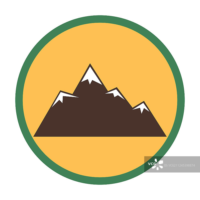 白雪皑皑的山峰图片素材
