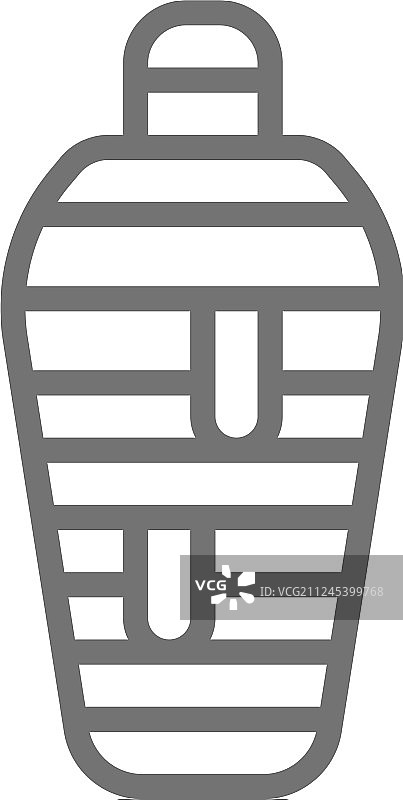 古埃及木乃伊线性图标图片素材