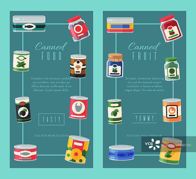 蔬菜罐头食品banner图片素材
