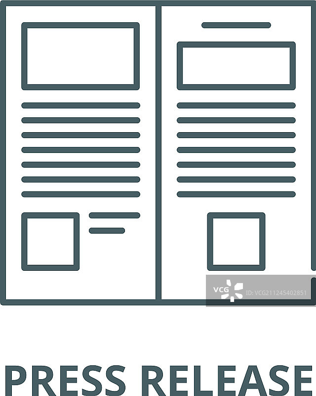 新闻稿线性图标概念图片素材