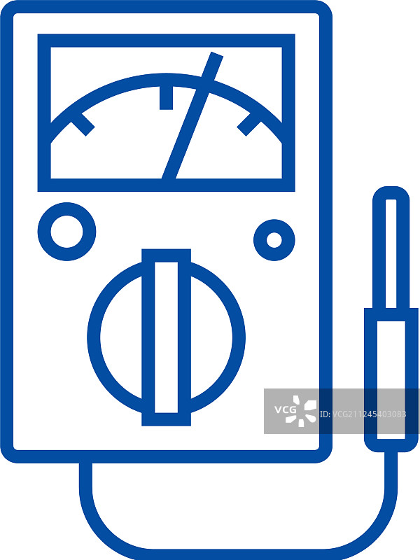 仪表线性图标概念：仪表扁平符号图片素材