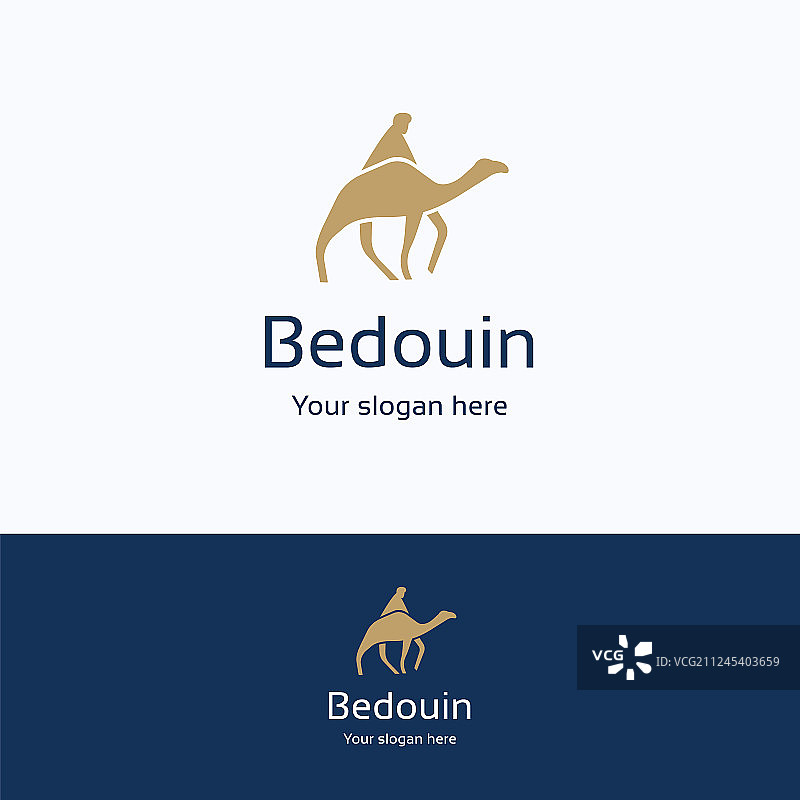 骑骆驼的贝都因人标志图片素材