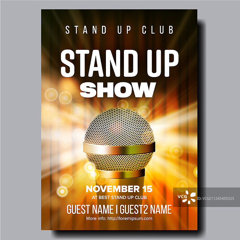 俱乐部最佳单口喜剧之夜海报图片素材