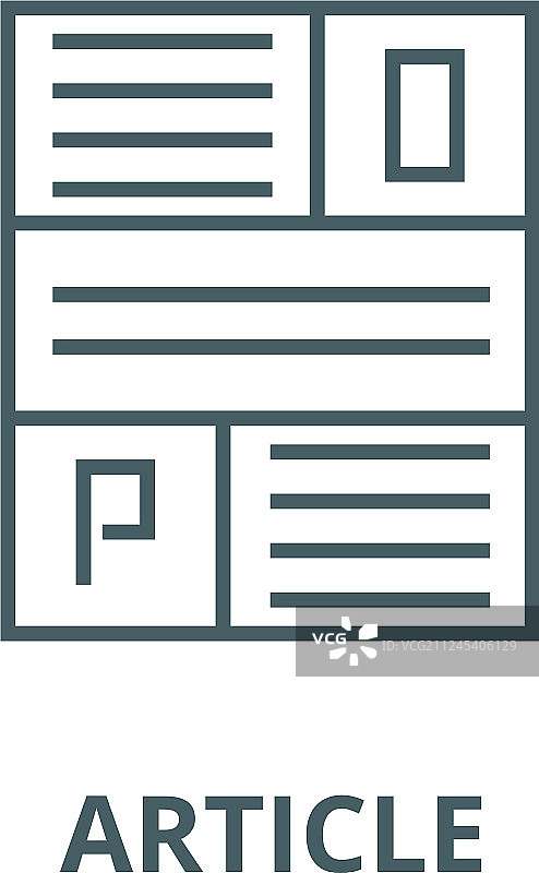 文章线条图标文章轮廓标志图片素材