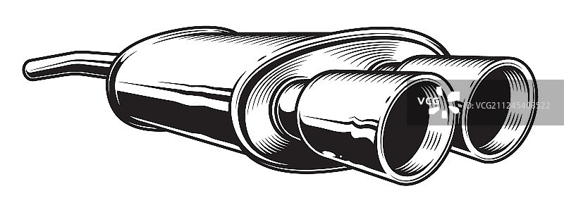 汽车尾气单色隔离图图片素材