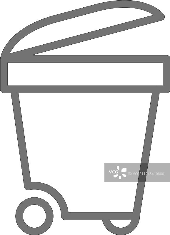 垃圾桶线条图标图片素材