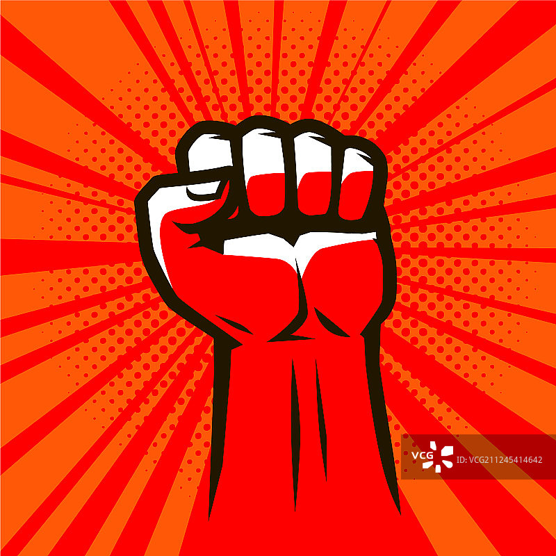 紧握的拳头高高举起图片素材