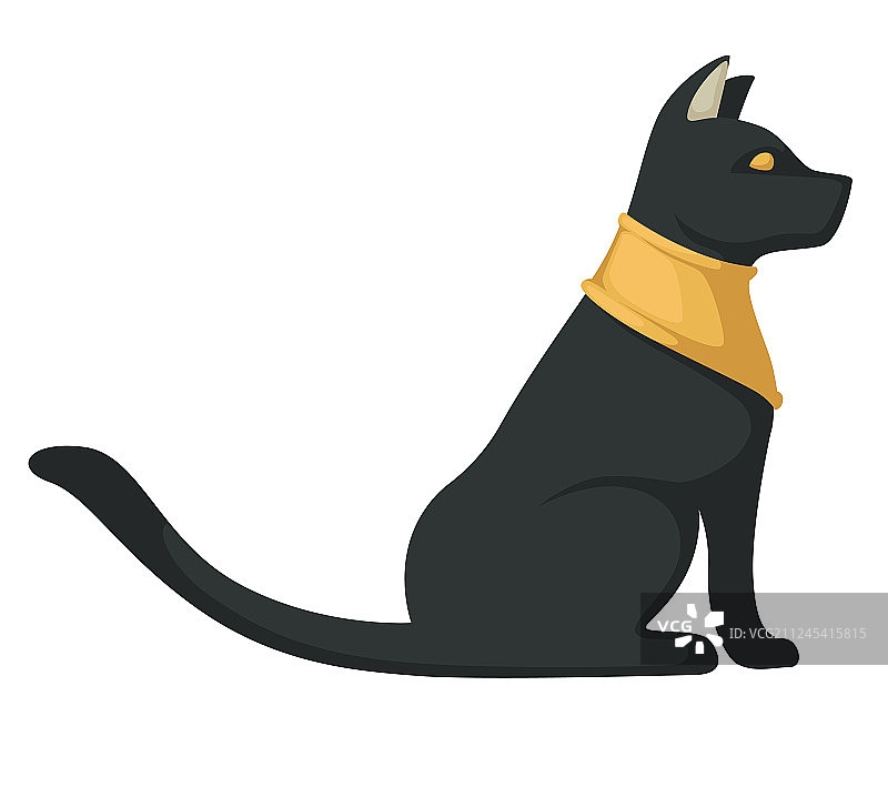 埃及黑猫古代宗教符号图片素材