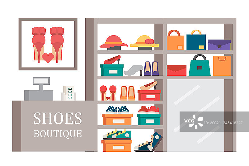 鞋店购物图片素材